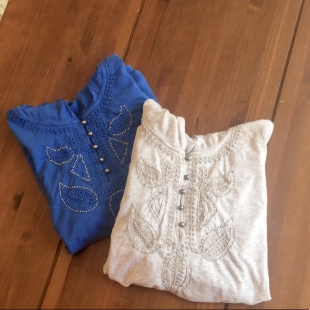 2 SONOMA Casual tops blue hoodie gray hoodie shirt